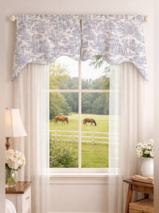 Other - Ellis Curtain Victoria Park Toile lined swag valance classic French country